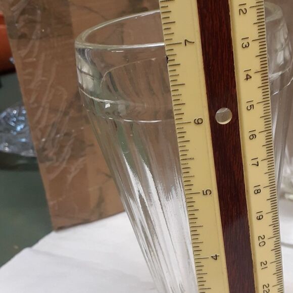 Jeannette soda fountain footed tumblers Set of 5 vintage clear glass - Picture 5 of 6